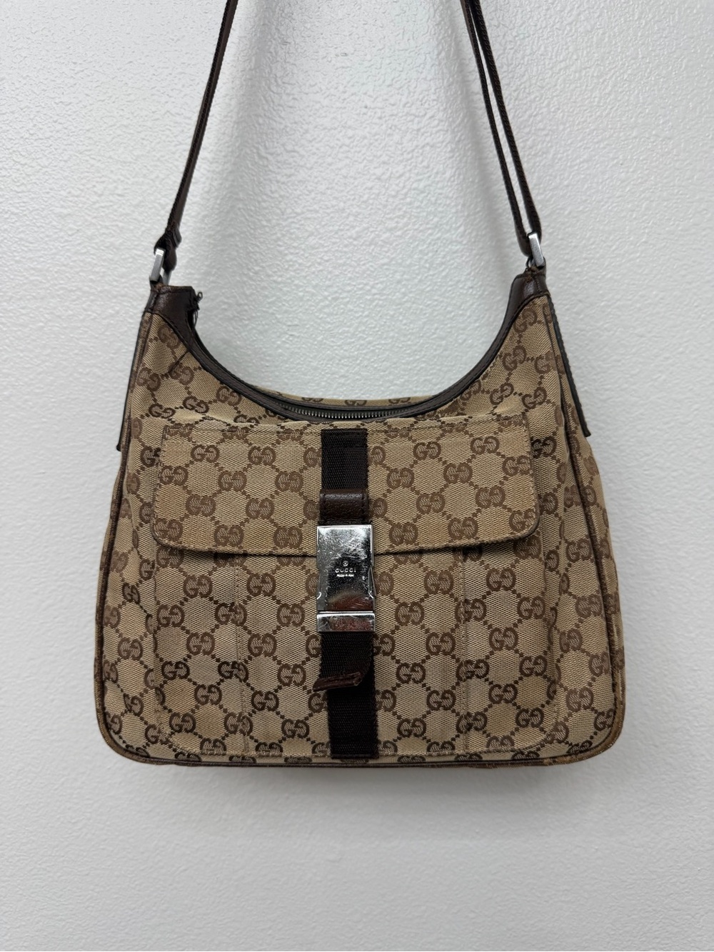 GUCCI GG Canvas One Shoulder Bag Brown – Vintage